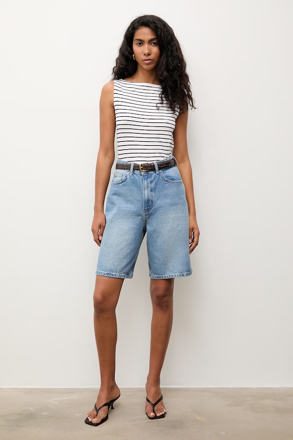 Answear.LAB bermude pentru femei, din denim 8066.tok albastru WS26