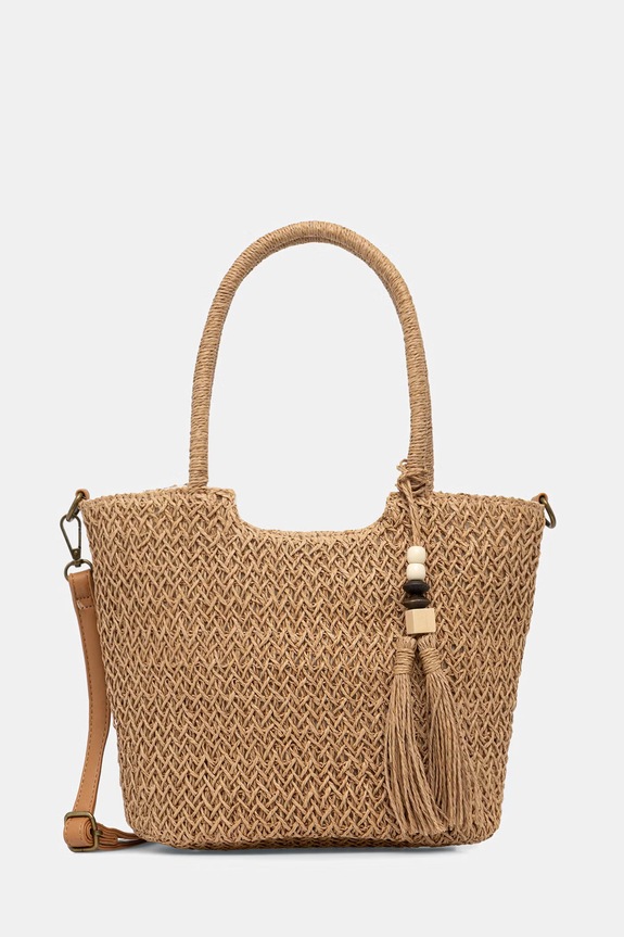 Answear.LAB crossbody kabelka dámska pletená hnedá MXXJD2502450899.hak