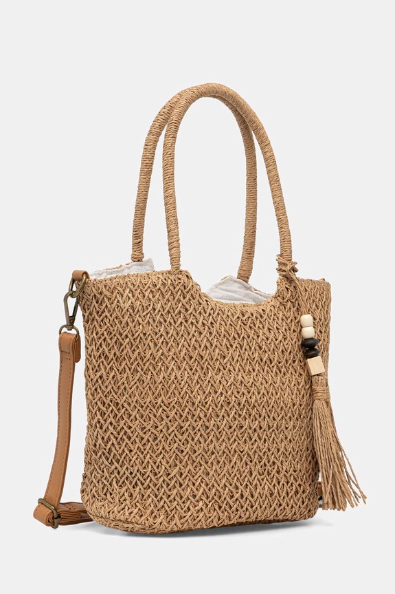 Answear.LAB crossbody kabelka dámska pletená MXXJD2502450899.hak hnedá WS26
