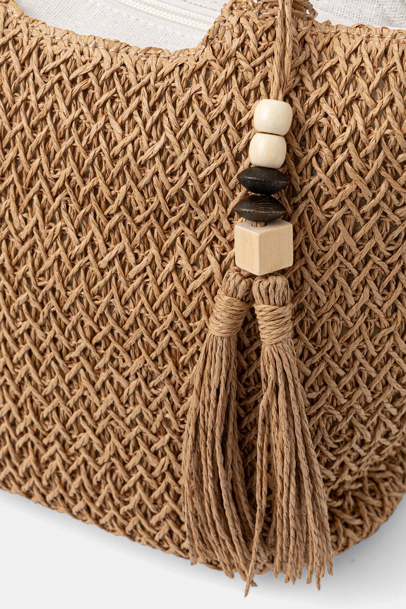 Answear.LAB crossbody kabelka dámska pletená hnedá MXXJD2502450899.hak
