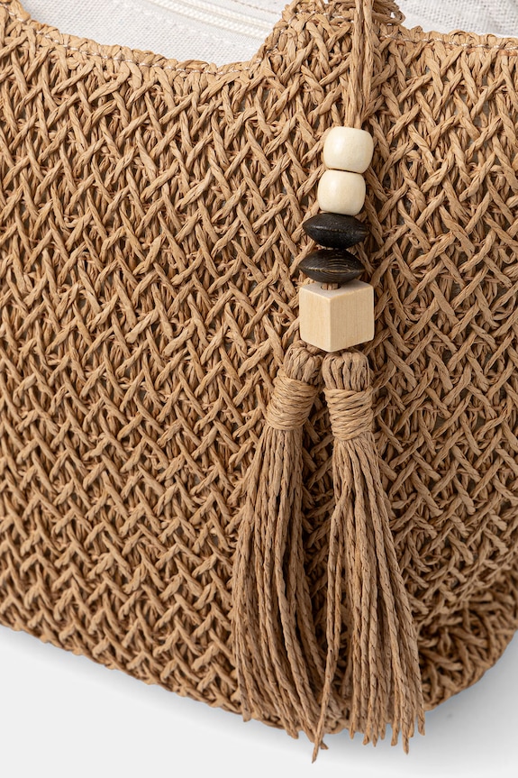Answear.LAB crossbody kabelka dámska pletená hnedá MXXJD2502450899.hak