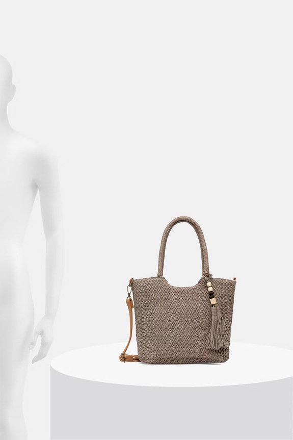Answear.LAB crossbody kabelka dámska pletená MXXJD2502450899.hak hnedá