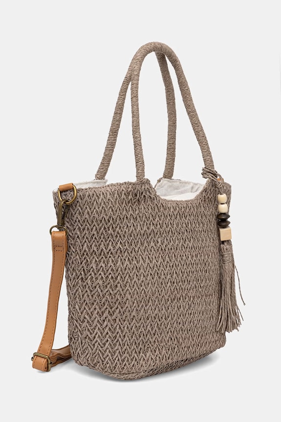 Answear.LAB crossbody kabelka dámska pletená MXXJD2502450899.hak hnedá WS26