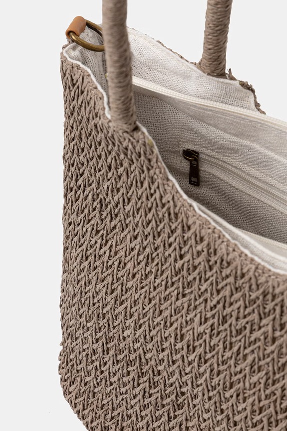 Answear.LAB crossbody kabelka dámska pletená hnedá MXXJD2502450899.hak