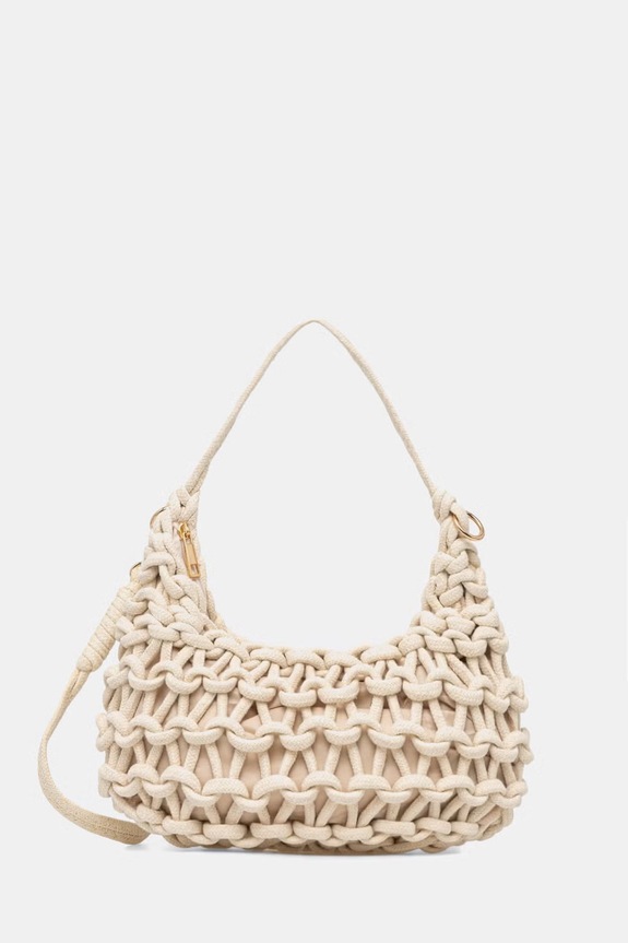 Answear.LAB crossbody kabelka dámska bavlnená béžová 25011.hak