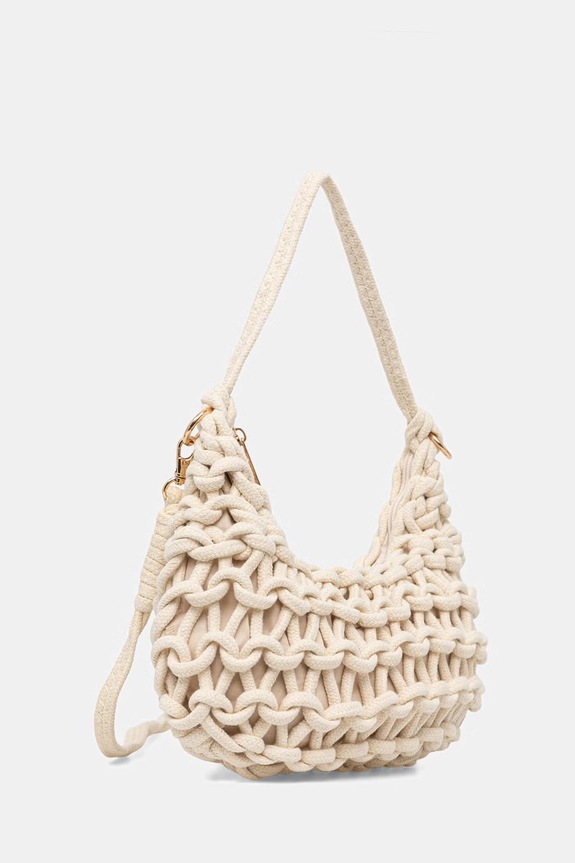 Answear.LAB crossbody kabelka dámska bavlnená 25011.hak béžová WS26