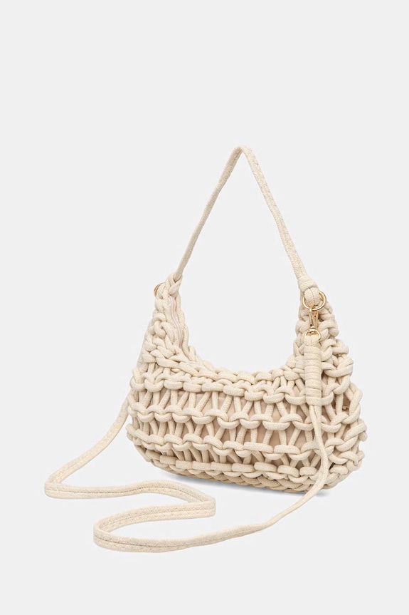 Doplnky Answear.LAB crossbody kabelka dámska bavlnená 25011.hak béžová