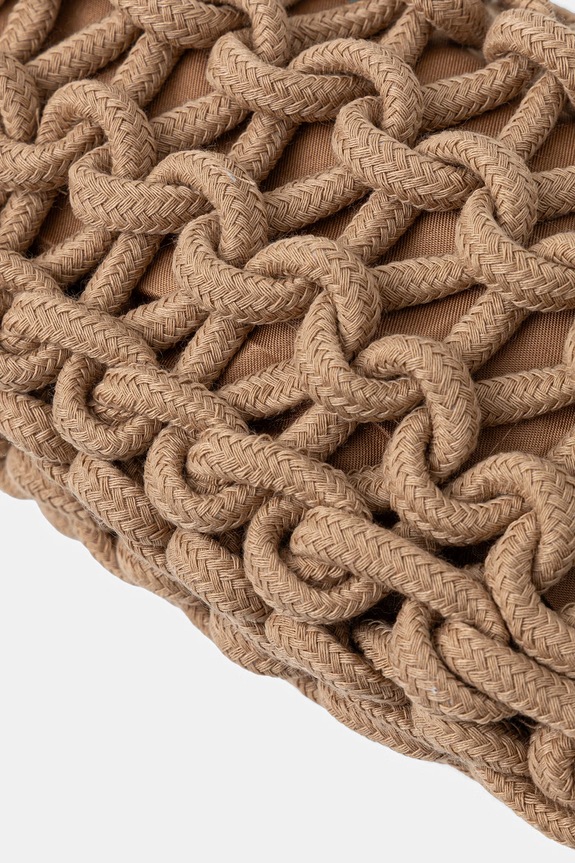 Answear.LAB crossbody kabelka dámska bavlnená hnedá 25011.hak