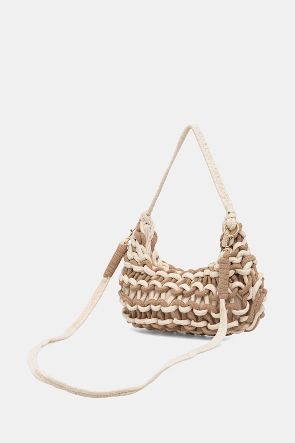 Doplnky Answear.LAB crossbody kabelka dámska bavlnená 25011.hak hnedá