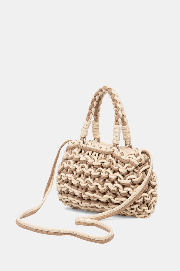 Doplnky Answear.LAB crossbody kabelka dámska bavlnená 25012.hak hnedá