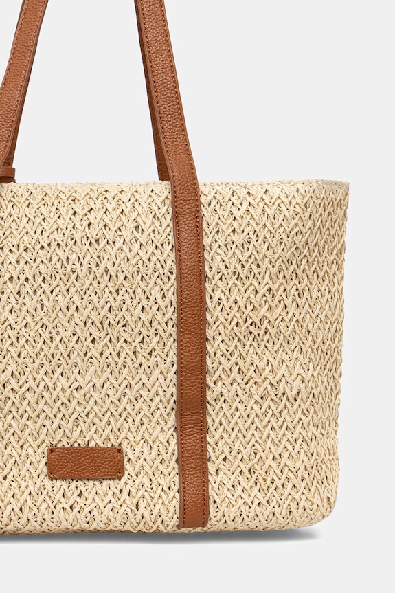 Doplnky Answear.LAB kabelka typu shopper dámska pletená MXZQ2501270950 béžová