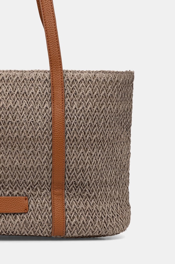 Doplnky Answear.LAB kabelka typu shopper dámska pletená MXZQ2501270950 hnedá