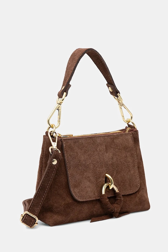 Accesorii Answear.LAB geantă crossbody de damă din piele întoarsă C00046.isr maro