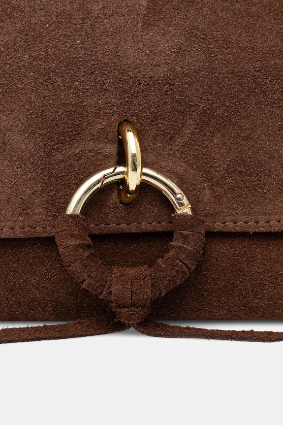 Answear.LAB geantă crossbody de damă din piele întoarsă C00046.isr maro