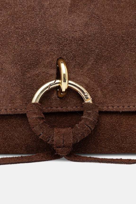 Answear.LAB geantă crossbody de damă din piele întoarsă C00046.isr maro