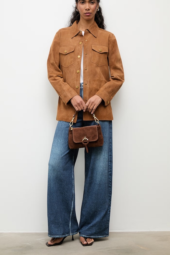 Answear.LAB geantă crossbody de damă din piele întoarsă C00046.isr