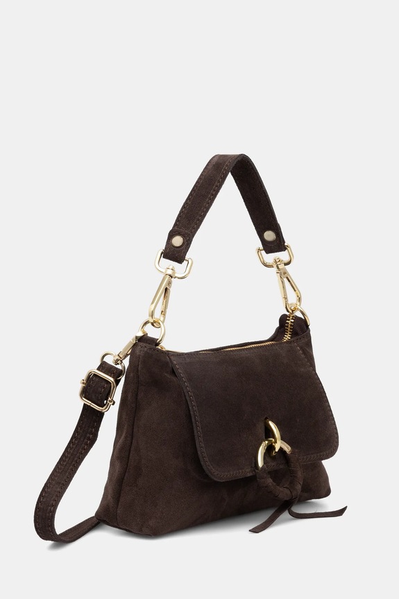 Doplnky Answear.LAB crossbody kabelka dámska semišová C00046.isr hnedá