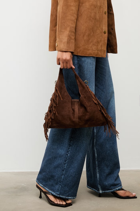 Answear.LAB torebka zamszowa nie mieści A4 brązowy C00035.isr