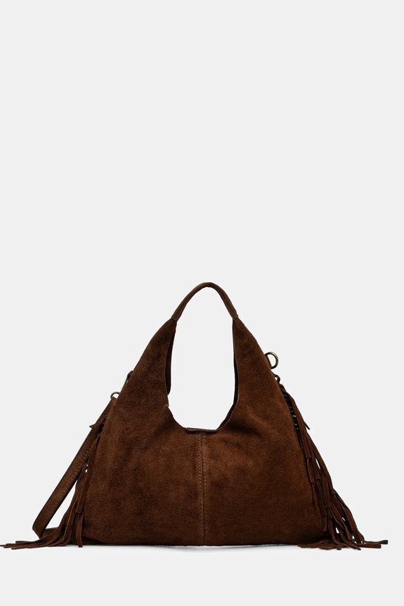 Answear.LAB torebka zamszowa C00035.isr brązowy WA00