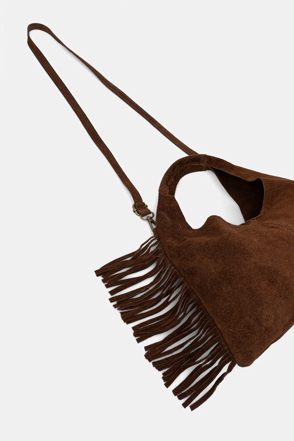 Answear.LAB torebka zamszowa brązowy C00035.isr