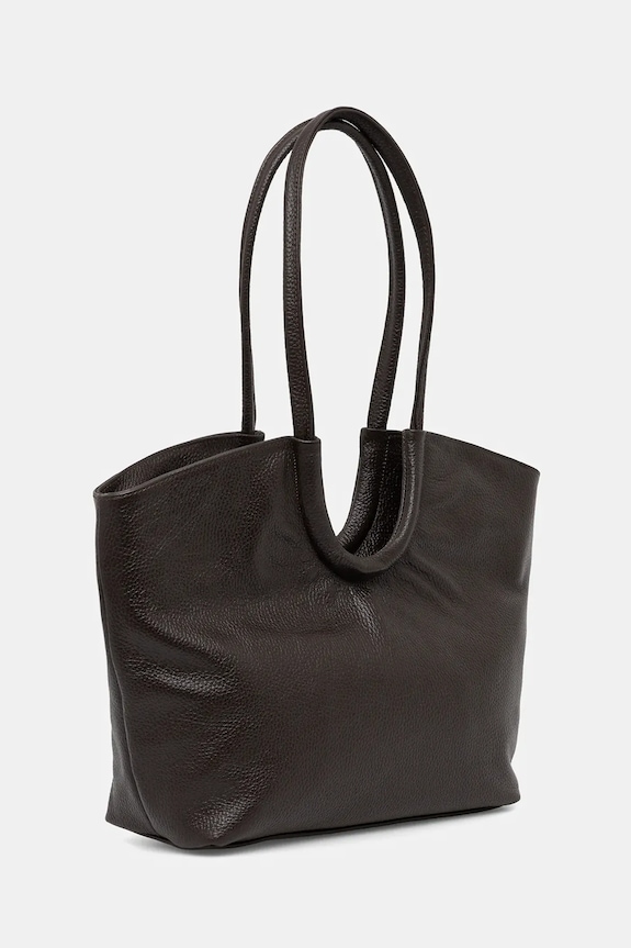Accesorii Answear.LAB geantă shopper de damă din piele A00053.isr maro