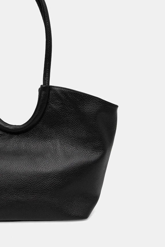 Answear.LAB geantă shopper de damă din piele negru A00053.isr