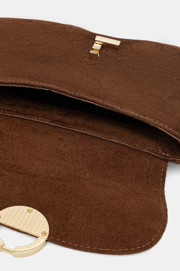 Torba od brušene kože Answear.LAB 1368.hak smeđa