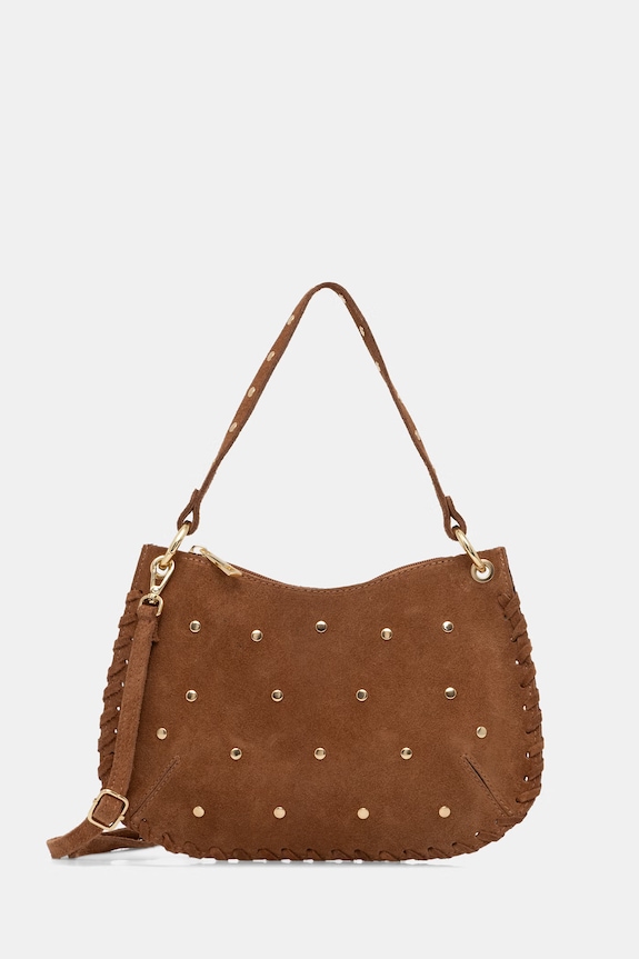 Answear.LAB torebka crossbody damska zamszowa brązowy 1271.hak