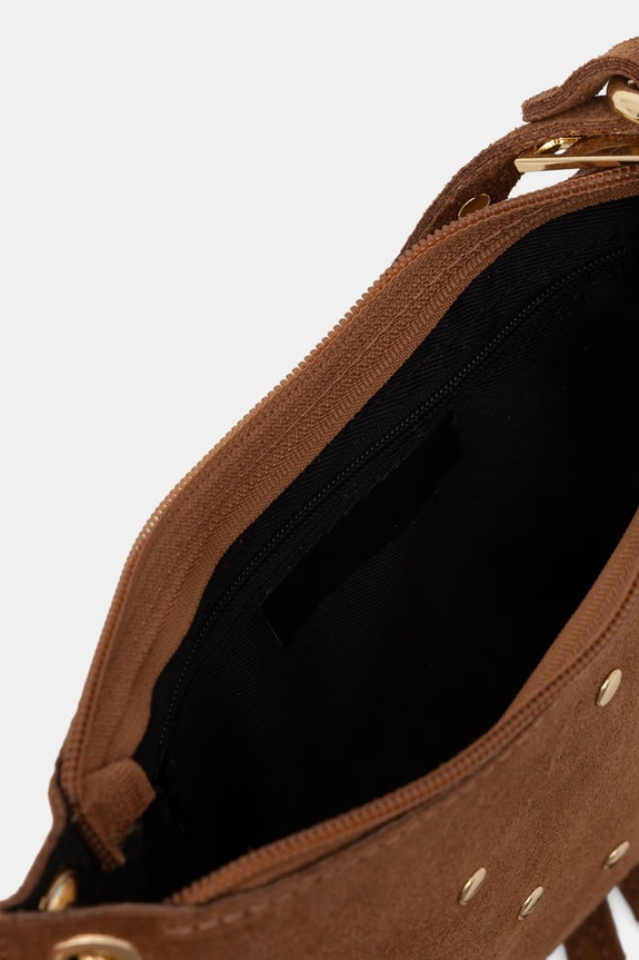 Answear.LAB torebka crossbody damska zamszowa 1271.hak brązowy