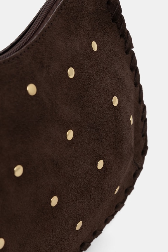Answear.LAB torebka crossbody damska zamszowa brązowy 1271.hak