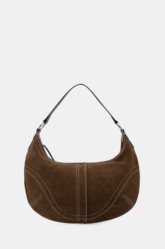 Answear.LAB torebka zamszowa nie mieści A4 brązowy YY.1.cjk