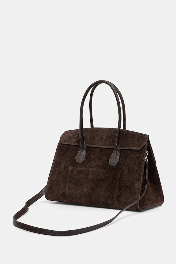 Αξεσουάρ Τσάντα σουέτ Answear.LAB c000054.ISR καφέ