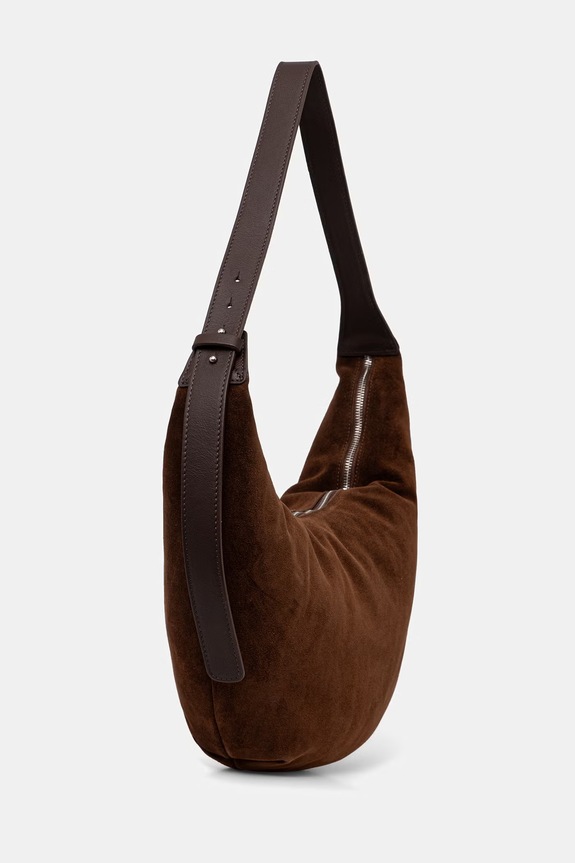 Answear.LAB torebka hobo damska zamszowa mbp109go3.isr brązowy WS26