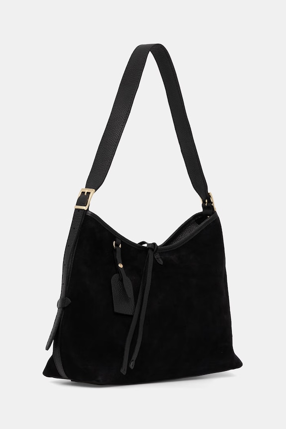 Answear.LAB torebka hobo damska zamszowa lls2207.iak czarny WS26