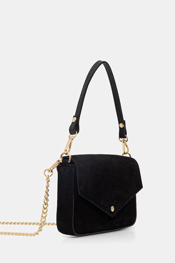 Accesorii Answear.LAB geantă de mână din piele întoarsă Unscripted Collection ayp1161.iak negru