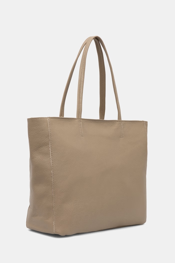 Answear.LAB torebka shopper damska skórzana 755.podszewka.hak brązowy WS26