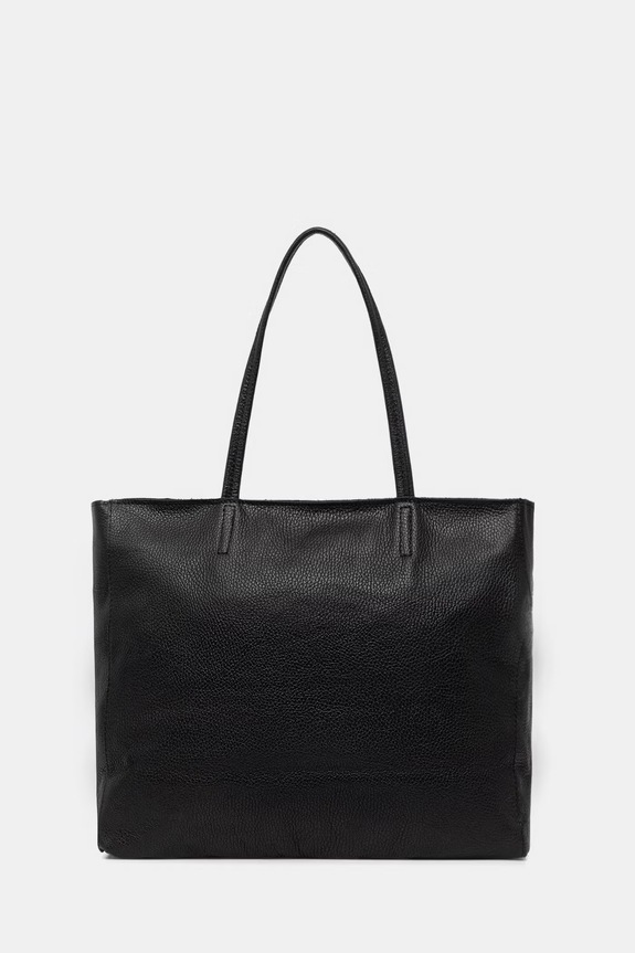 Answear.LAB shopper torba ženska usnjena črna 755.podszewka.hak