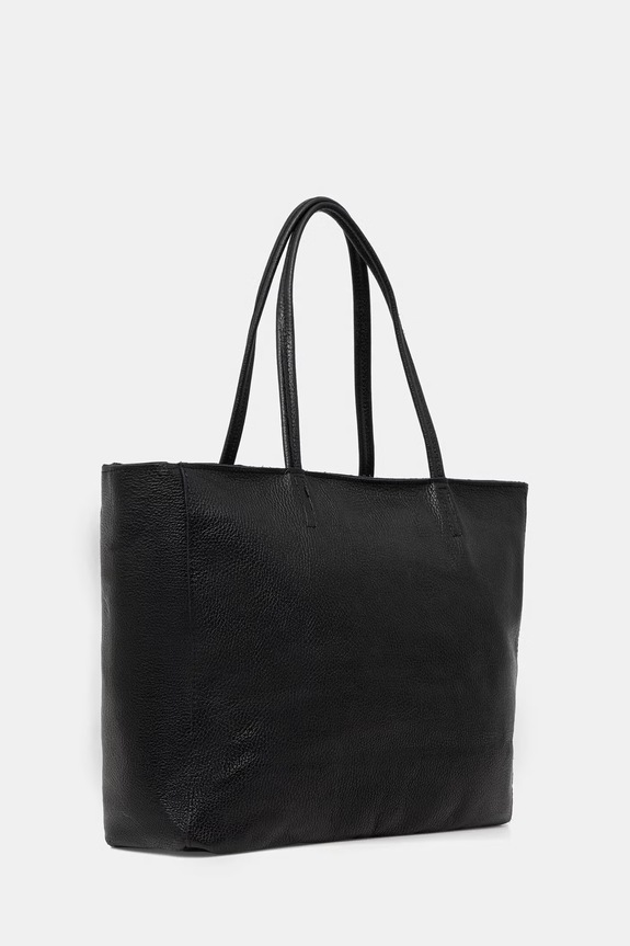 Answear.LAB shopper torba ženska usnjena 755.podszewka.hak črna WS26
