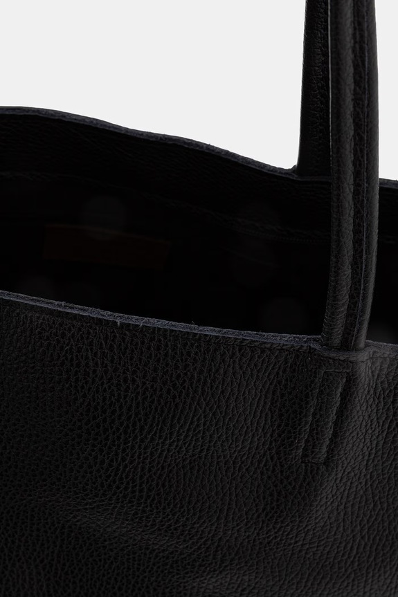 Answear.LAB shopper torba ženska usnjena 755.podszewka.hak črna