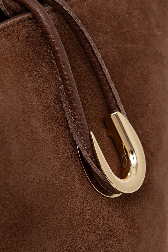 Answear.LAB βαλιτσάκι γυναικείο από δέρμα σουέτ καφέ 1457.hak