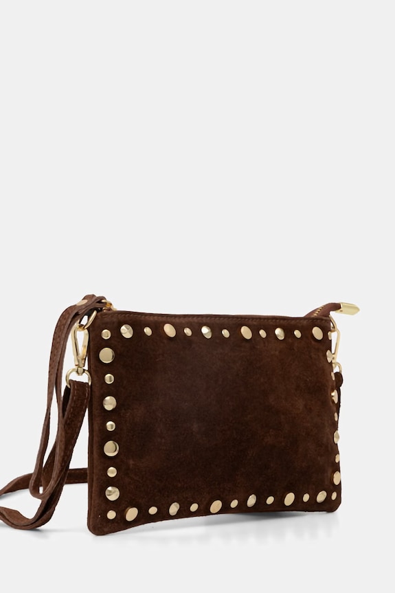Answear.LAB torebka crossbody damska zamszowa 997.hak brązowy WS26