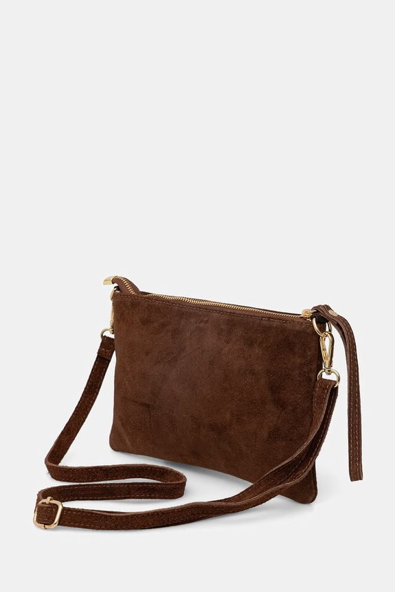 Akcesoria Answear.LAB torebka crossbody damska zamszowa 997.hak brązowy