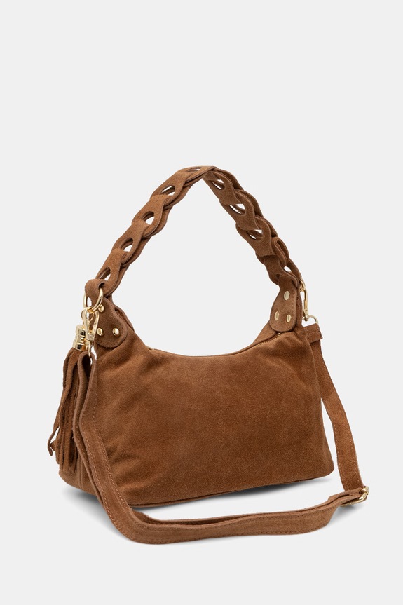Answear.LAB crossbody kabelka dámska semišová 1486.hak hnedá WS26