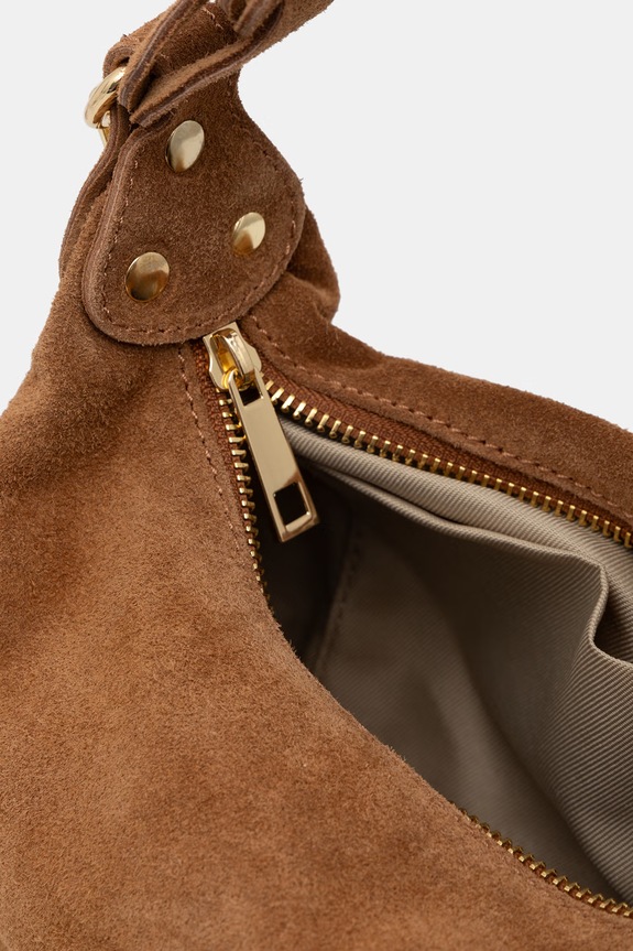 Answear.LAB crossbody kabelka dámska semišová 1486.hak hnedá