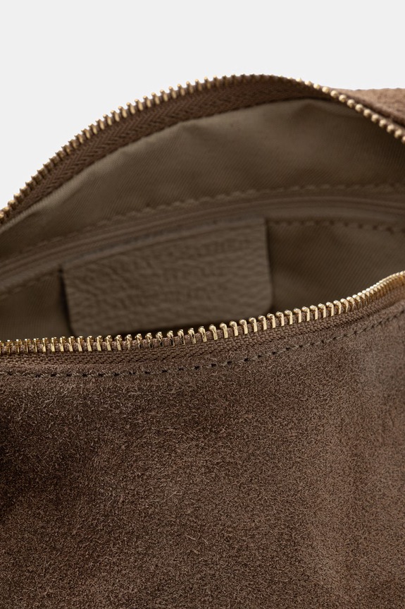 Answear.LAB crossbody kabelka dámska semišová 1486.hak hnedá