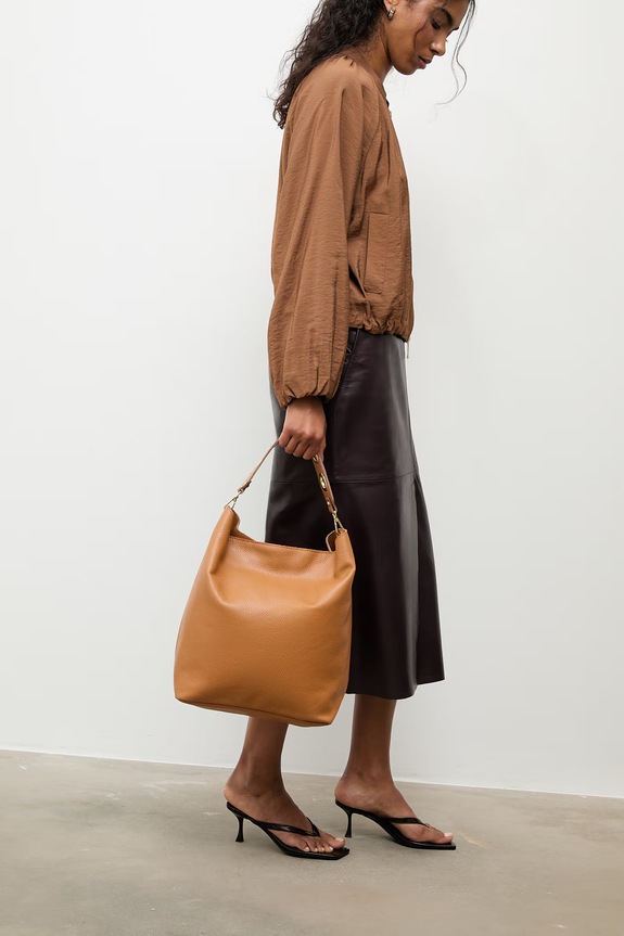 Answear.LAB geantă shopper pentru femei, din piele 1179.hak maro WS26
