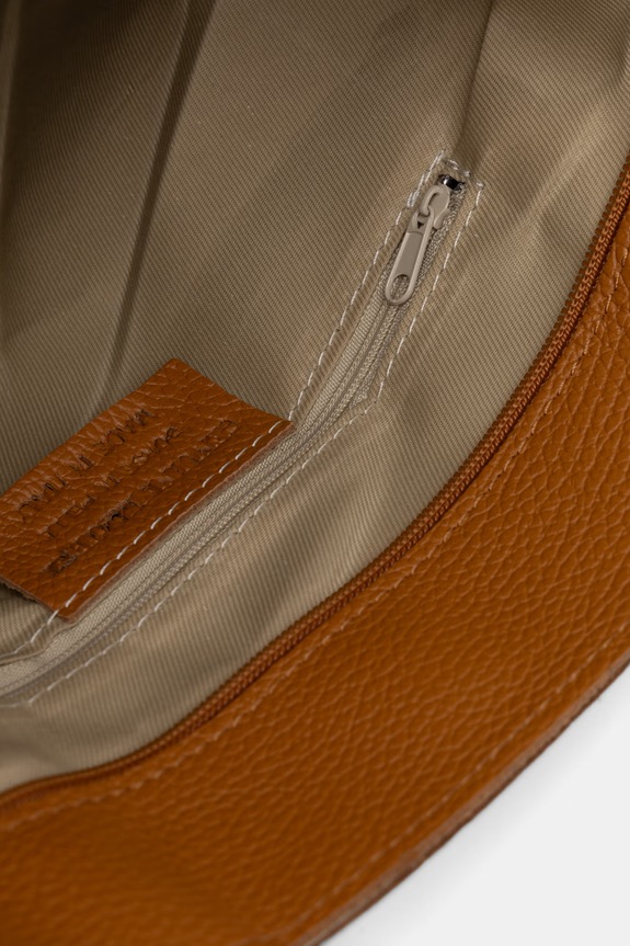 Answear.LAB shopper torba ženska usnjena m.075.podszewka.hak rjava