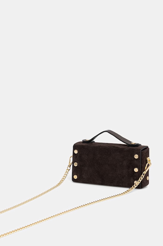 Αξεσουάρ Answear.LAB clutch γυναικεία δερμάτινη PZP1110.iak καφέ