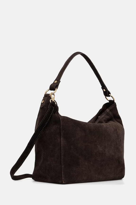 Answear.LAB geantă shopper pentru femei, din piele întoarsă DNS1202.iak maro WS26