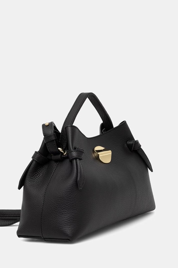 Doplnky Answear.LAB crossbody kabelka dámska kožená WS26-TOD162 čierna